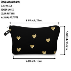 Love Heart Cosmetics Organizer Bag Makeup Storage for Christmas Gift