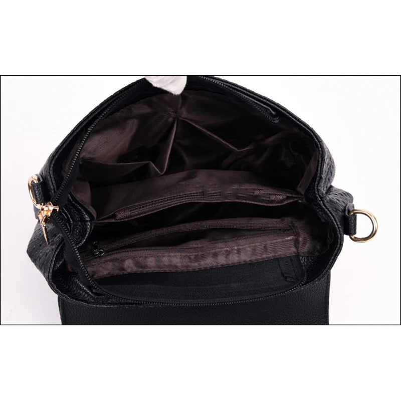 Women's PU Leather Shoulder Bag Crossbody Messenger Handbag Purse