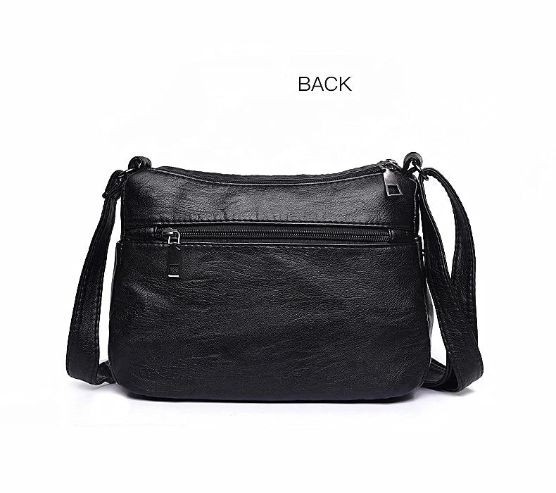 Soft Leather Shoulder Bag Small Messenger Bag for Girls