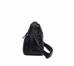 Soft Leather Shoulder Bag Small Messenger Bag for Girls
