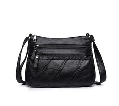 Soft Leather Shoulder Bag Small Messenger Bag for Girls