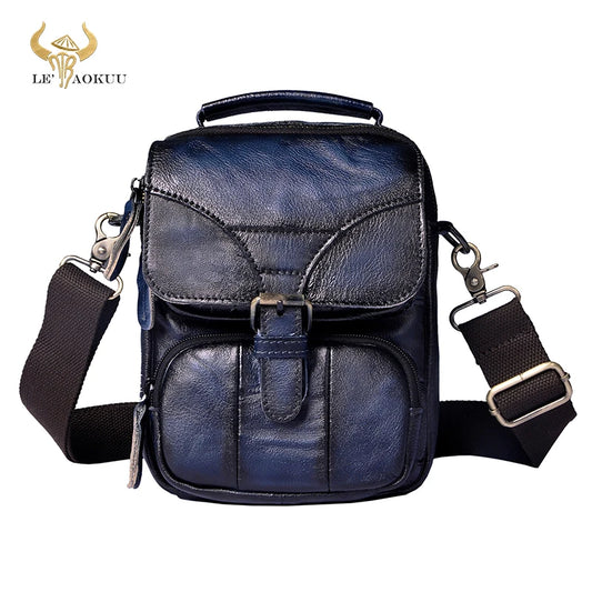 Leather Male Casual Waist Belt Satchel Shoulder Bag 2074