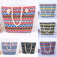 Bohemian Large Capacity Shoulder Bag Beach Holiday Cotton Handbag