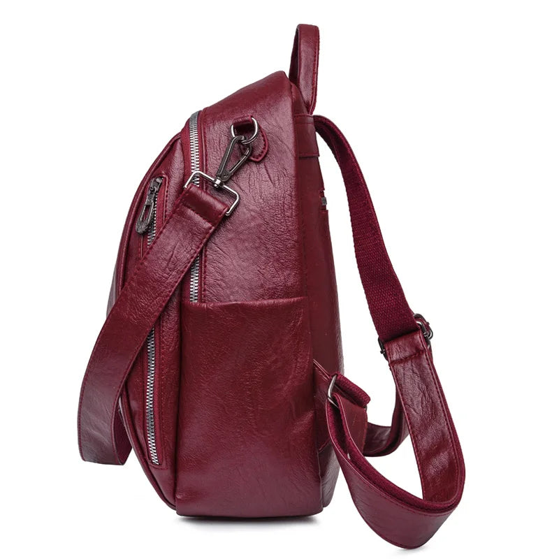 Women Schoolbag 3 In 1 Backpack Shoulder Bag Preppy Style Travel Rucksack