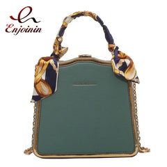 Silk Scarf Handle Clutch for Women Evening Bag