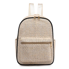 Braided Backpacks Solid Women's Backpack Travel Large Capacity