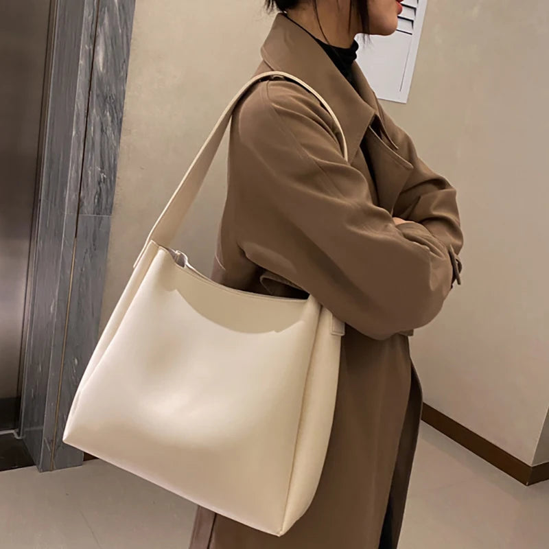Women's Pu Leather Shoulder Bag Crossbody Solid Shopper