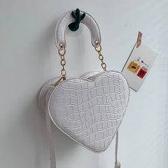Heart Tote Bag for Women PU Leather Crossbody Bags