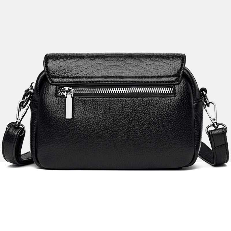 Women's Leather Shoulder Bag Flap Messenger Clutch Handbag