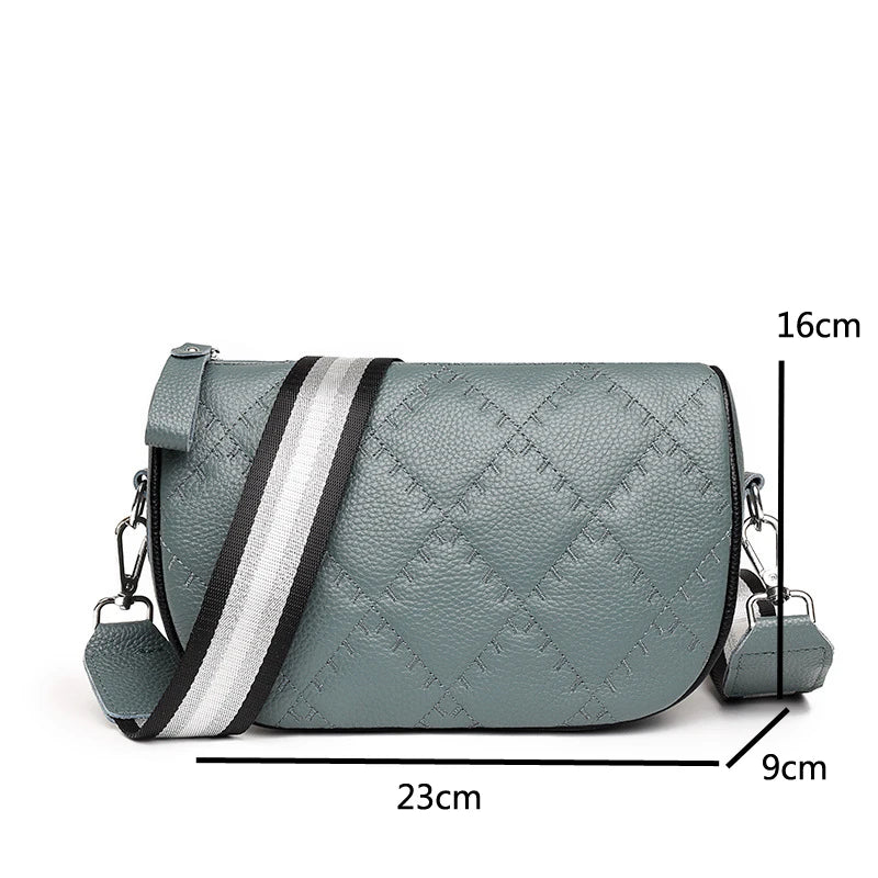 Vintage Leather Sling Handbag Women's Casual Messenger Shoulder Bag