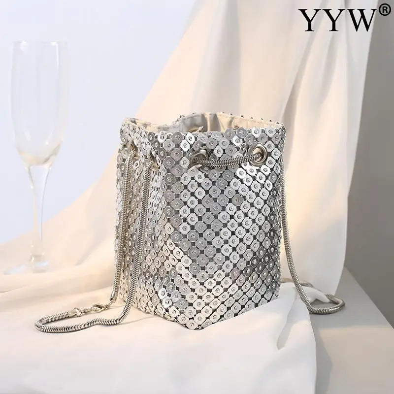 Blingbling Bucket Bag Women Clutch Handbag