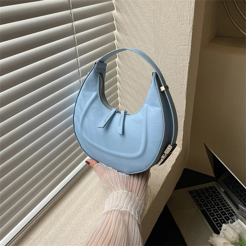 Women Shoulder Bag Small Handbags Underarm Bags Solid Pu Leather