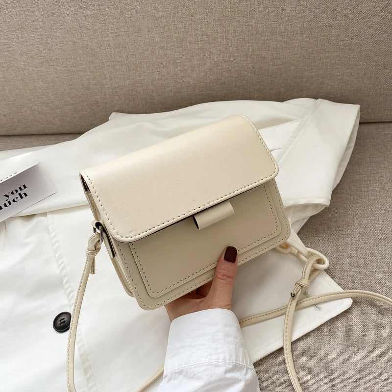 Lightweight PU Leather Crossbody Messenger Bag