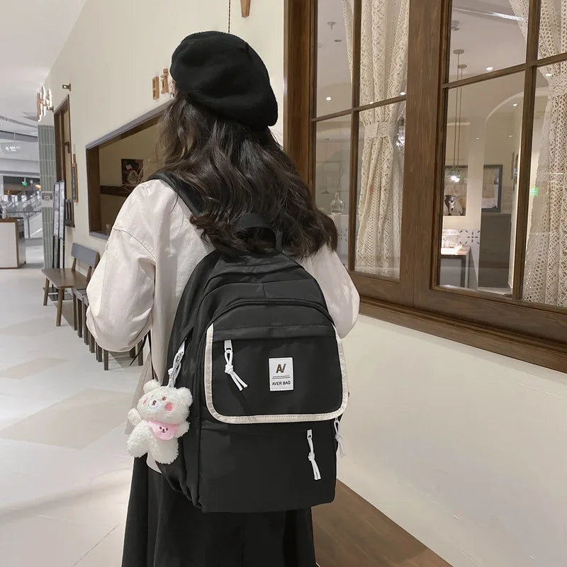 Breathable Backpack Women's Bag Large Capacity Schoolbag for Student