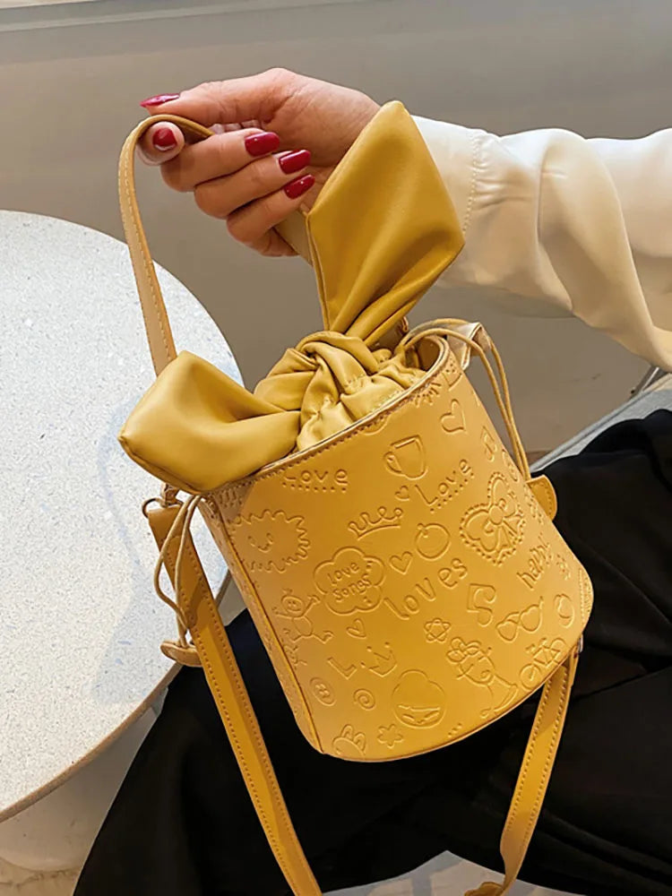 Bucket Bag Women's Tote PU Leather Crossbody Shoulder Bags for Women