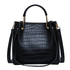 Bucket Bag Large Capacity PU Shoulder Messenger Bag Lady Handbag