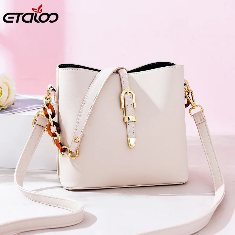 Chains Crossbody Bag Women Shoulder Bag Belt lock Handbag
