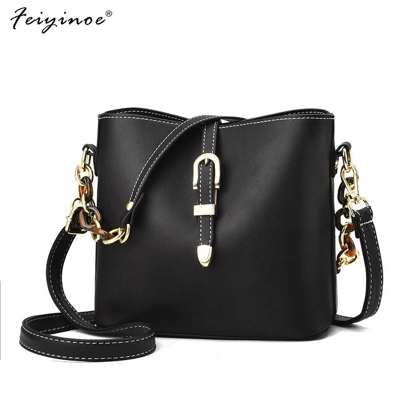 Chains Crossbody Bag Women Shoulder Bag Belt lock Handbag