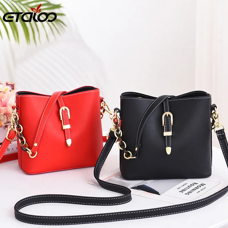 Chains Crossbody Bag Women Shoulder Bag Belt lock Handbag