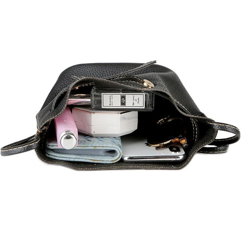 Bucket Shoulder Bag Drawstring Crossbody Messenger Bag