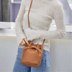 Bucket Shoulder Bag Drawstring Crossbody Messenger Bag