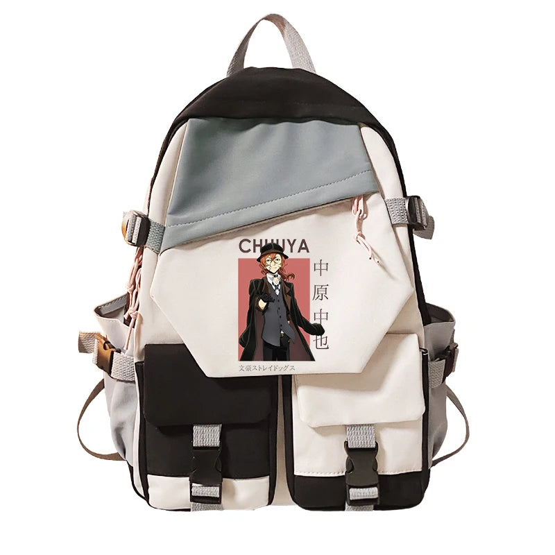 Bungou Stray Dogs Chuuya Nakahara Girls Backpacks School Bagpacks Casual Sc...