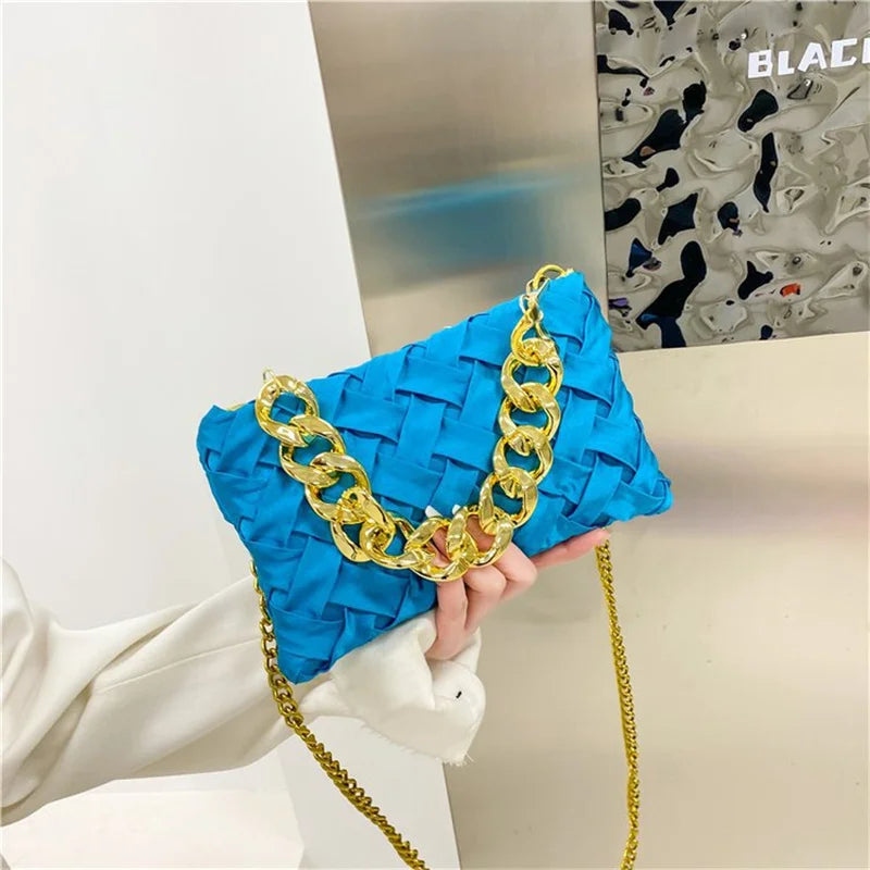 Candy Women's Chain Bag Pleated Single Shoulder Portable Diagonal