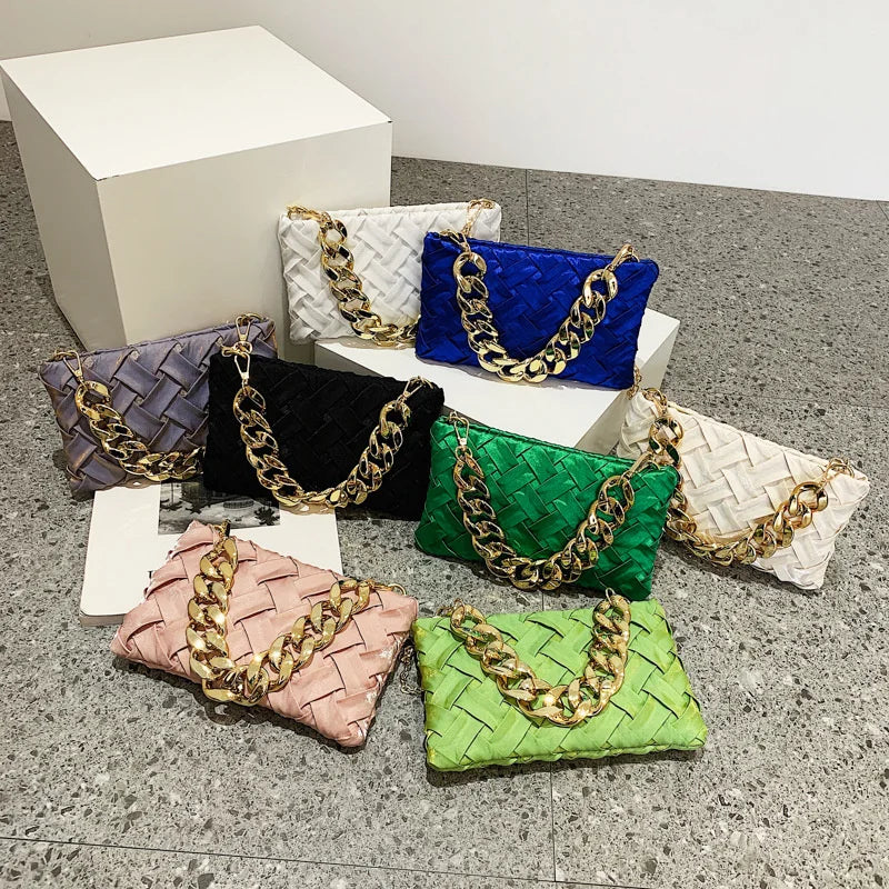 Candy Women's Chain Bag Pleated Single Shoulder Portable Diagonal