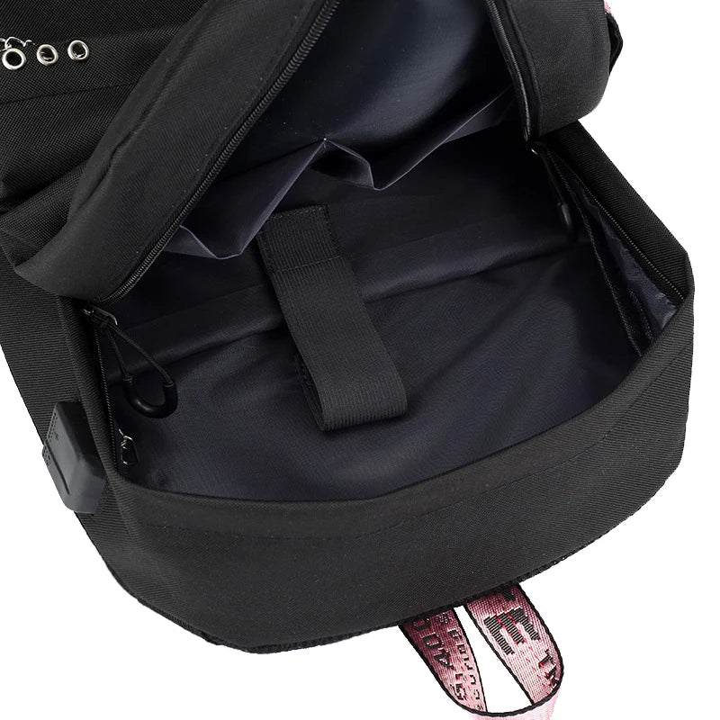 Letters Print School Bag Girl Student Backpack