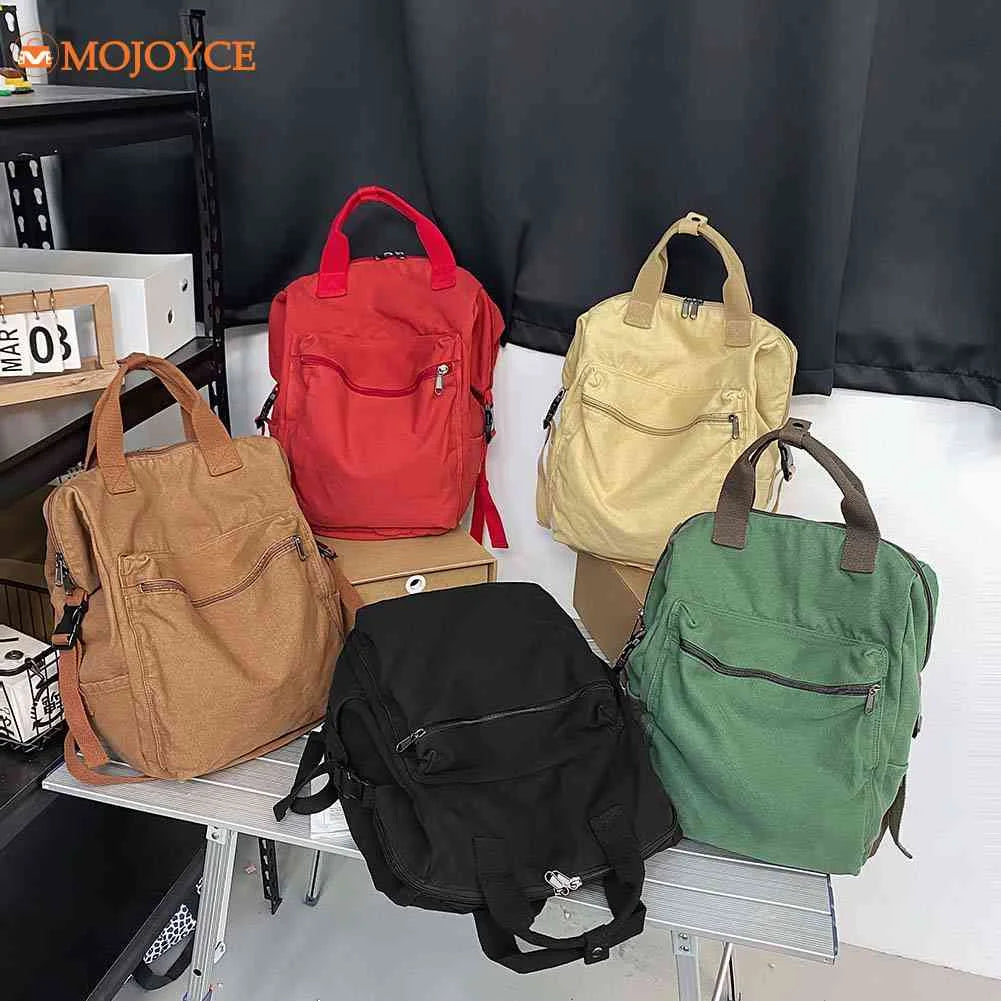 Canvas Backpack for Women Men Large Capacity Travel School Bag