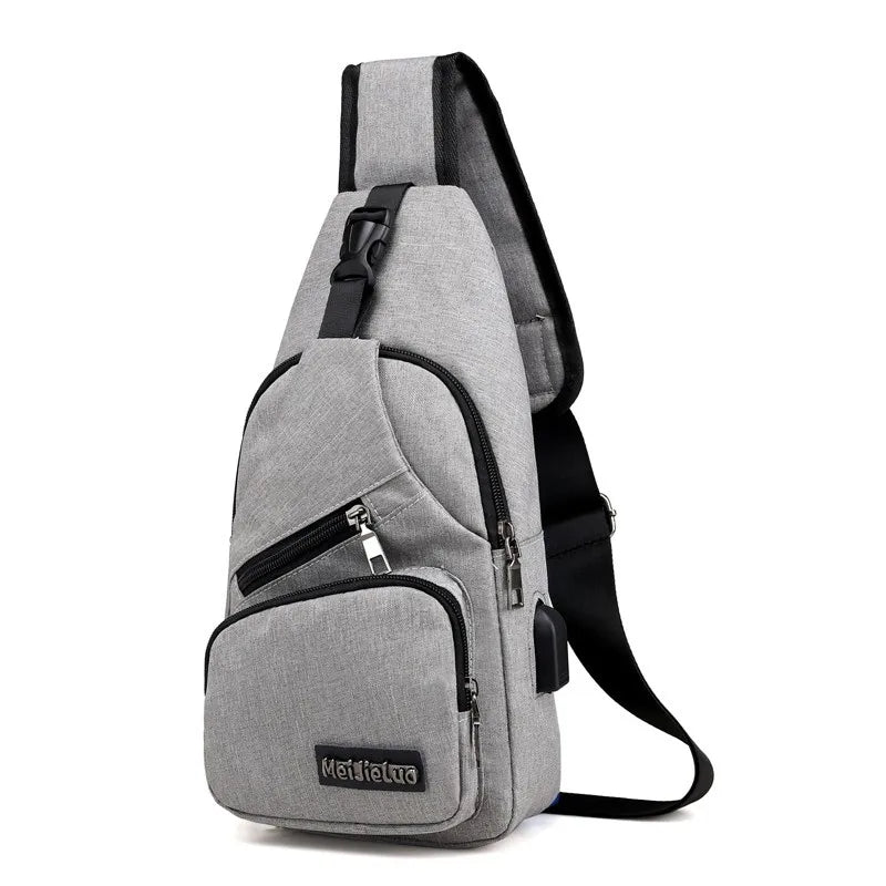 Canvas Chest Pack Crossbody Shoulder Bag Fanny Pack Mini Waist Chest Bag