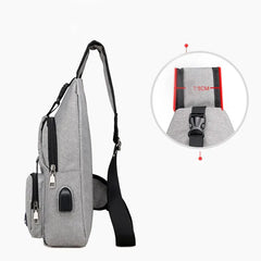Canvas Chest Pack Crossbody Shoulder Bag Fanny Pack Mini Waist Chest Bag