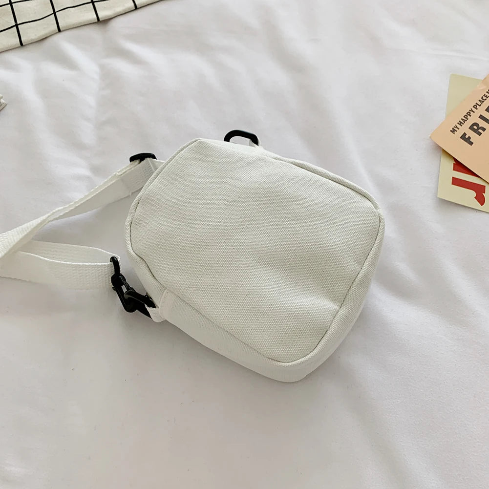 Canvas Patchwork Crossbody Shoulder Bag Women Mini Wallet Phone Bags