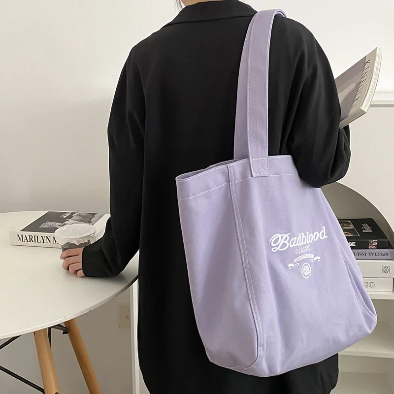 Shoulder Bag Women's Embroidered Handbag Totes Large Capacity Shopping Bag