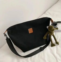 Women's Retro Canvas Shoulder Bag Casual Messenger Street Solid School Crossbody