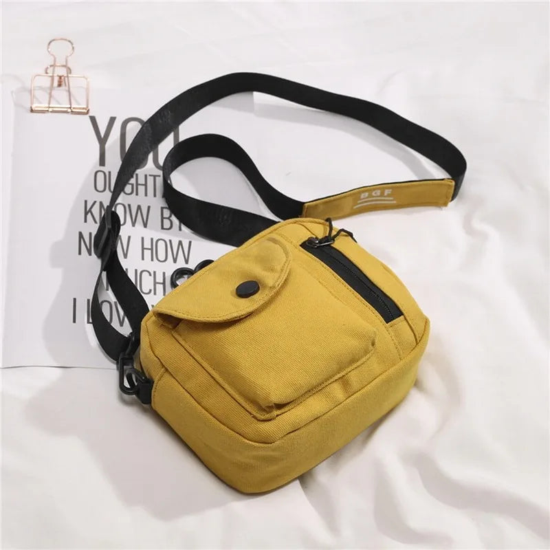 Canvas Women Bags Solid Casual Shoulder Messenger Bag Handbag Outdoor Bag