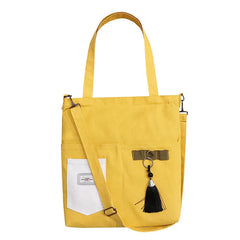 Canvas Geometric Pattern Shoulder Bag