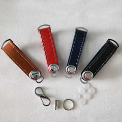 Smart Leather Car Key Pouch Bag Wallet Red
