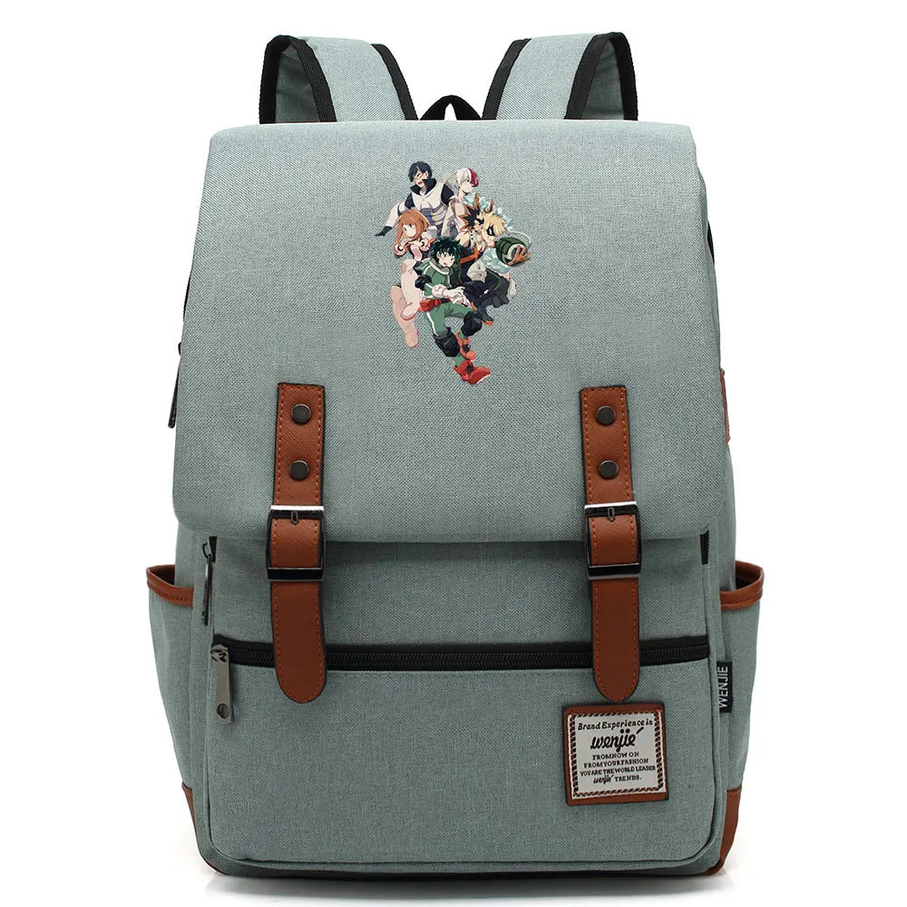 My Hero Buckle School Bag for Children - Anime Cartoon Backpack