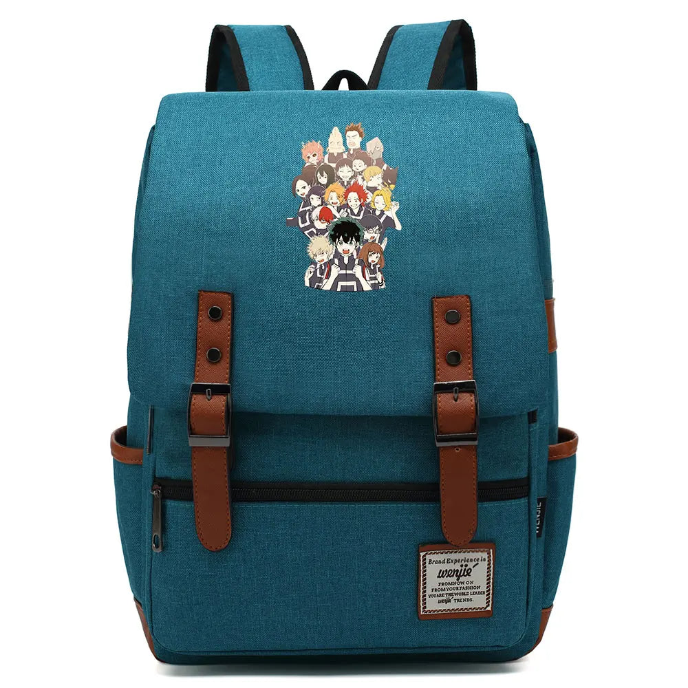 My Hero Buckle School Bag for Children - Anime Cartoon Backpack