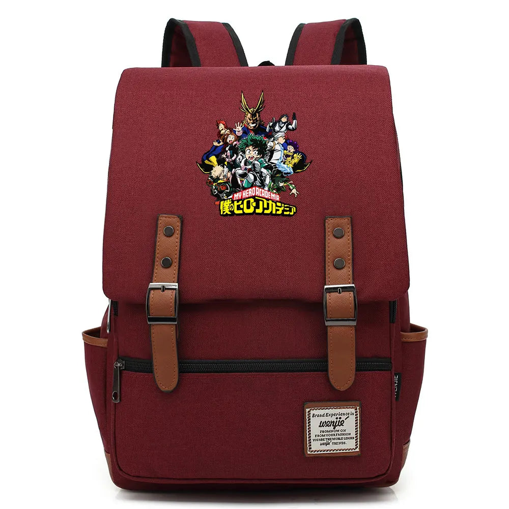 My Hero Buckle School Bag for Children - Anime Cartoon Backpack
