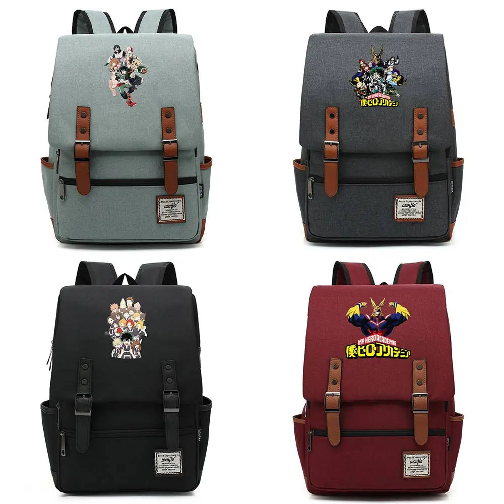 My Hero Buckle School Bag for Children - Anime Cartoon Backpack