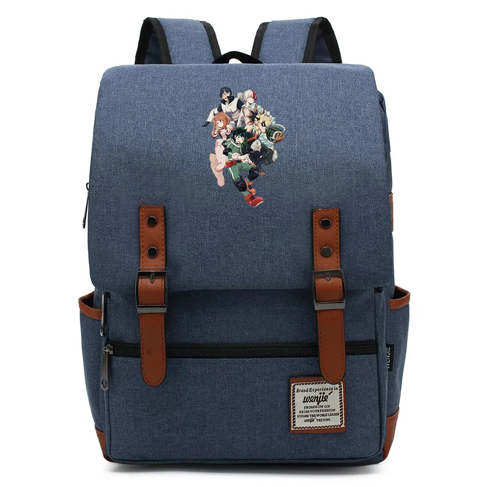 My Hero Buckle School Bag for Children - Anime Cartoon Backpack