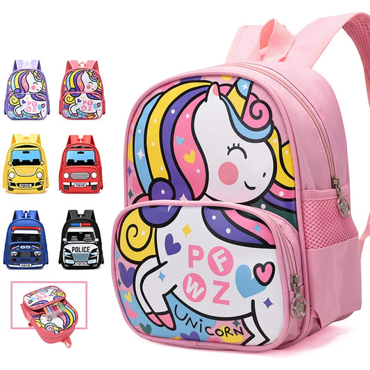 Cartoon Unicorn Backpack for Kids - Waterproof School Bag
