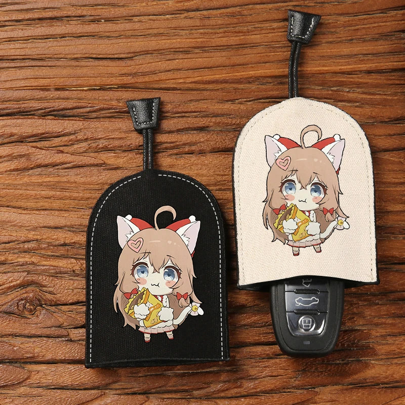 Canvas Women's Wallet Cartoon Key Case Bag