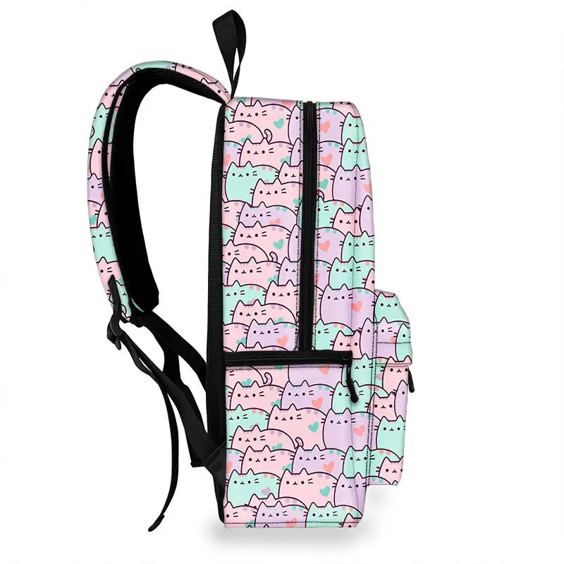 Cartoon School Bags for Girls Boys Teenagers Backpack Women Bookbags