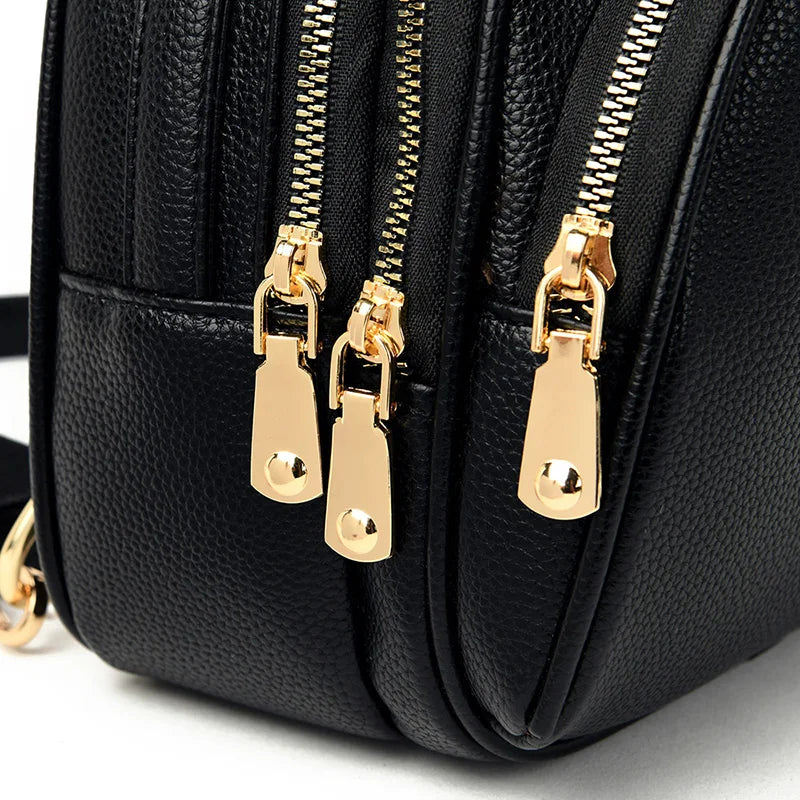 Durable Small Leather Backpack for Women