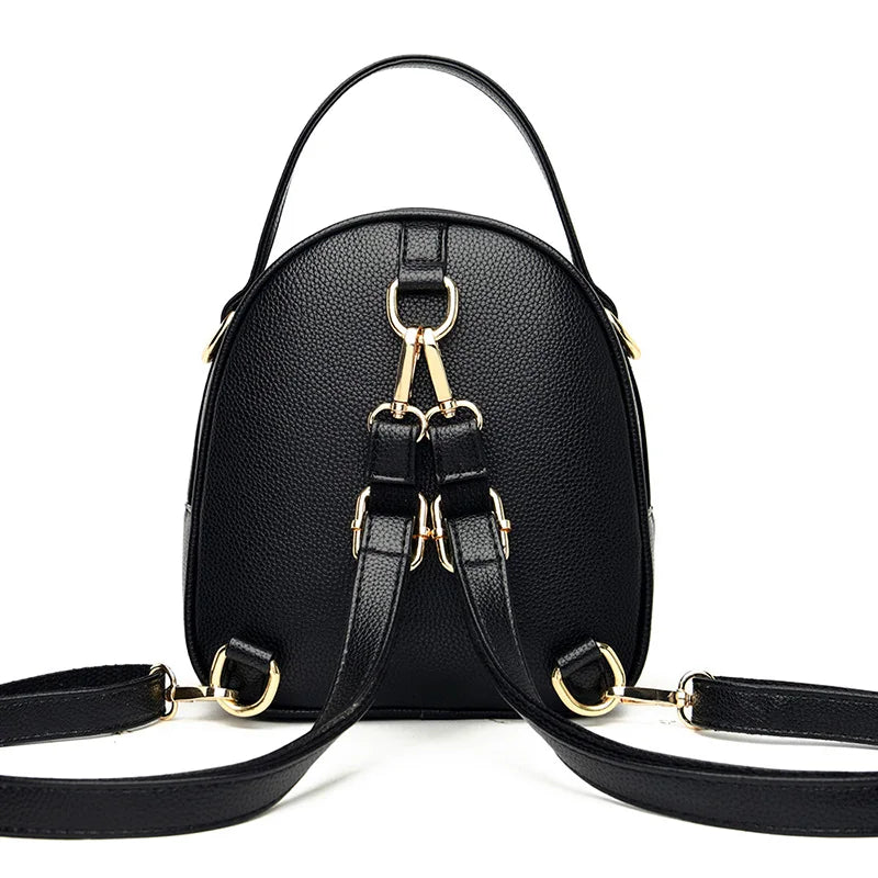Durable Small Leather Backpack for Women