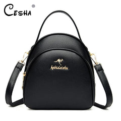 Durable Small Leather Backpack for Women