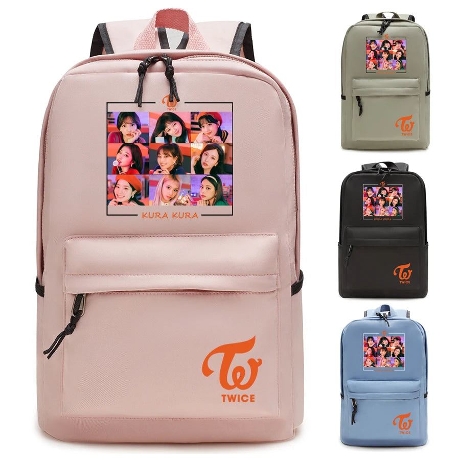 TWICE Kpop Casual Backpack Laptop Shoulder Travel Bags